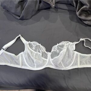 Elegant White Lace Bra